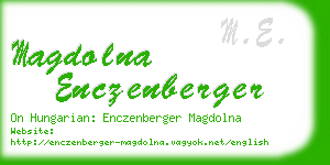 magdolna enczenberger business card